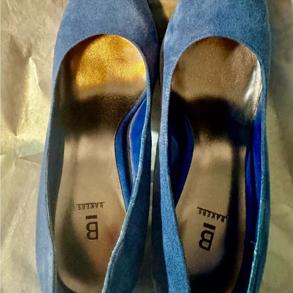 Bakers ~ Blue SUEDE platform stiletto - Picture 4 of 6